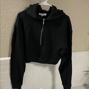 We Wore What Cropped Black Hoodie. NEW with Tags